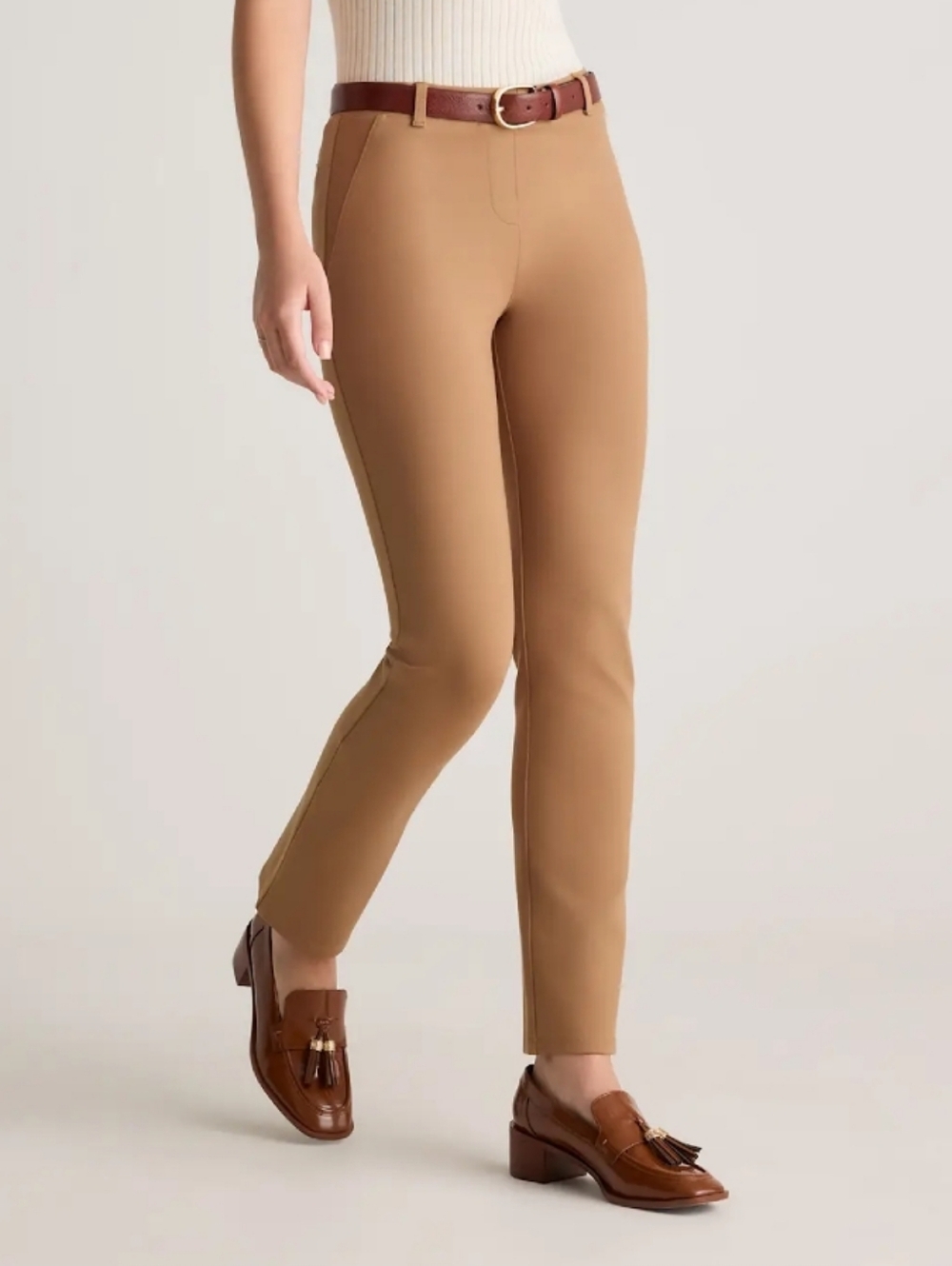 Quince Ultra-Stretch Ponte Straight Leg Pants Size Large